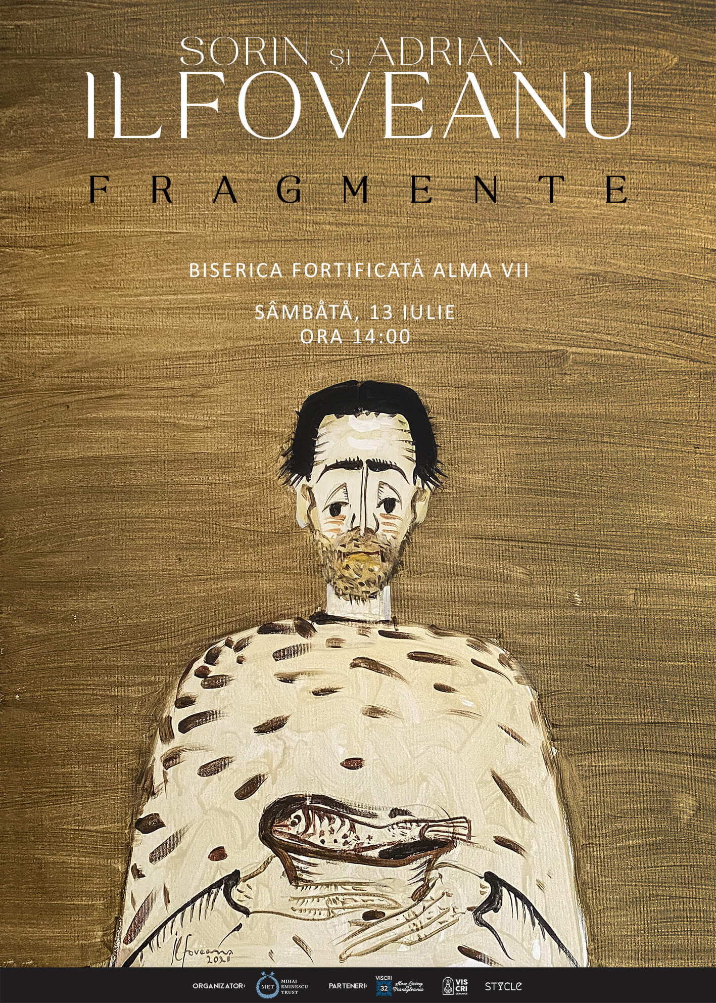 Invitație la expoziția ”Fragmente” sâmbătă, 13 iulie 2024, ora 13.00, Biserica Fortificată Alma Vii